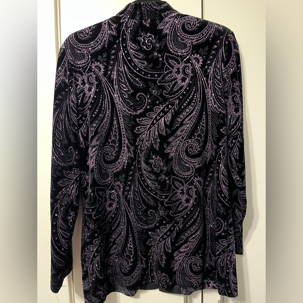 Tradition Black & purple & silver suit jacket - Picture 5 of 7